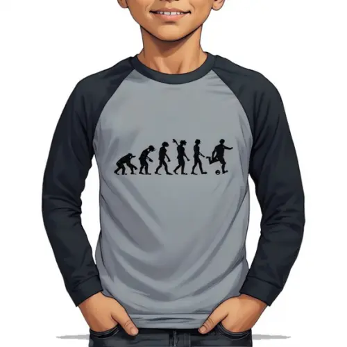 Molde Digital de Camiseta Raglan Inf m Longa 2 a 16 Anos
