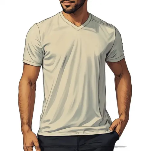 Molde Digital de Camiseta Tradicional Gola V do Pp ao Xg