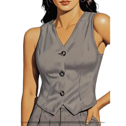 Molde Digital de Colete Feminino Alfaiataria P ao Gg