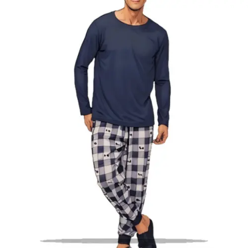 Molde Digital de Conj Pijama Trad Masc Inverno do P ao Gg