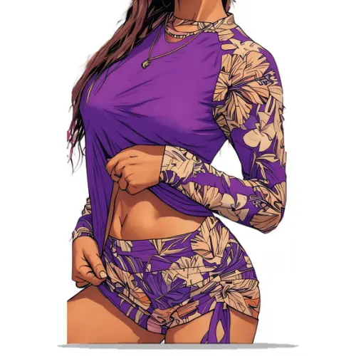 Molde Digital de Conj Short e Camiseta Proteção Uv Fem P-xxg