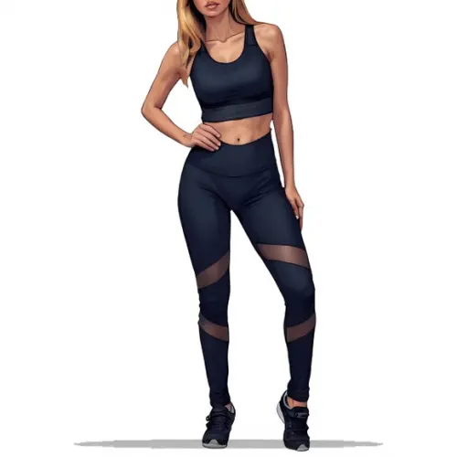 Molde Digital de Conjunto Fitness Legging + Top do P ao Gg
