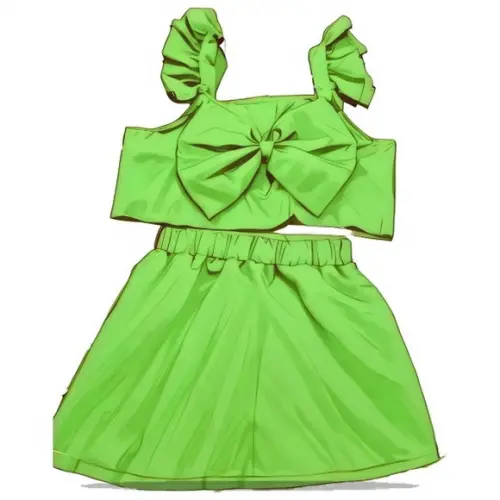 Molde Digital de Cropped e Saia Midi Infantil 2 a 12 Anos