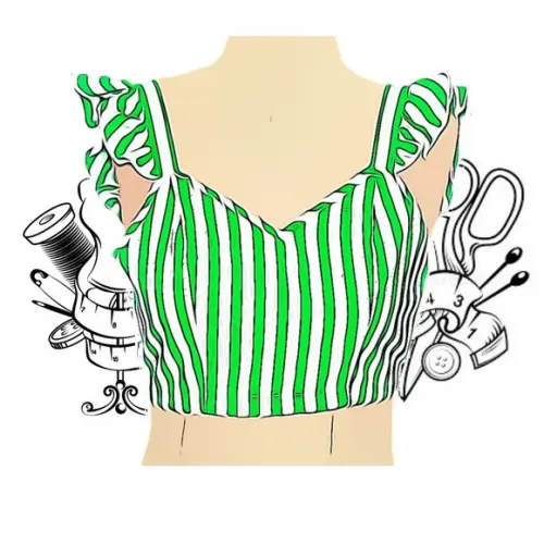 Molde Digital de Cropped Feminino Adulto P ao Xxg #204