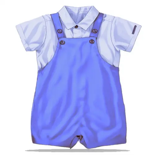 Molde Digital de Jardineira e Camisa Polo Bebe Rn a 24 m