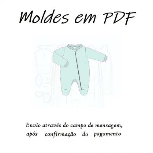 Molde Digital de Macacão com Gola Careca Infantil