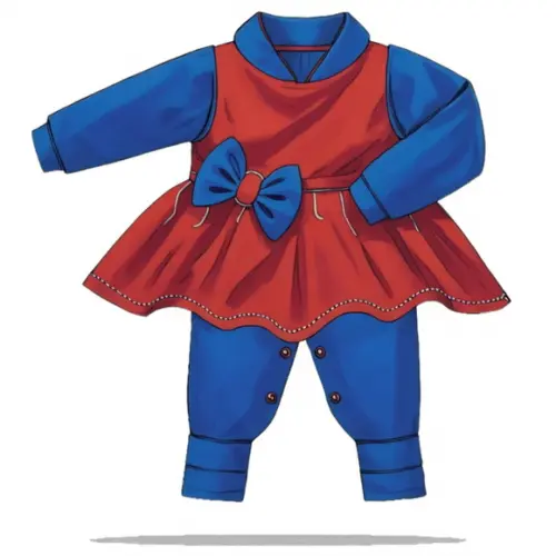 Molde Digital de Macacao com Vestido Bebe do Rn ao Gg