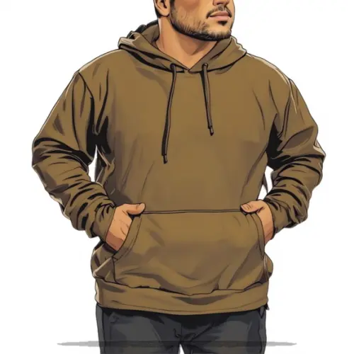 Molde Digital de Moletom Canguru com Capuz Plus Size 46 - 56