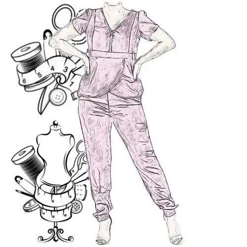 Molde Digital de Pijama Cirurgico Feminino P ao Xxg #321