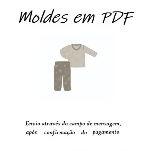 Molde Digital De Pijama Masculino De Inverno Adulto