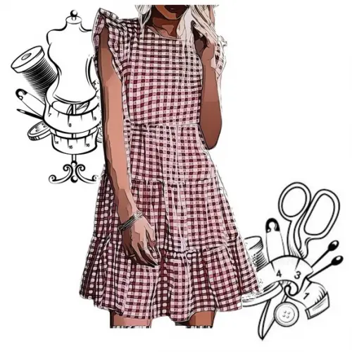 Molde Digital de Vestido Adulto 3 Marias P ao Xg #302