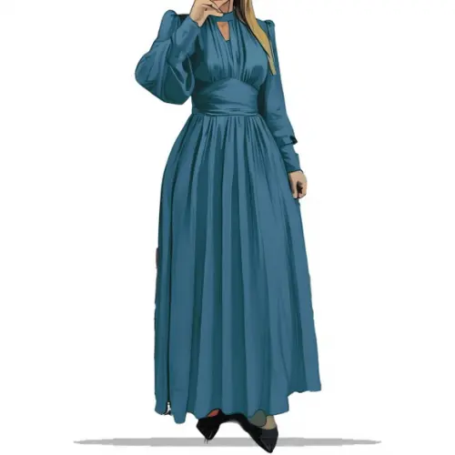 Molde Digital de Vestido Adulto Longo do Pp ao Gg