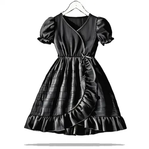 Molde Digital de Vestido Envelope Infantil 4 a 14 Anos