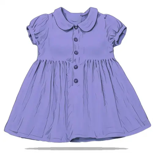 Molde Digital de Vestido Inf Evase 2, 4 e 6 Anos