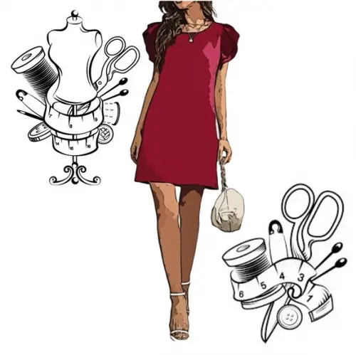 Molde Digital de Vestido Manga Franzida Adulto P ao Xg #202