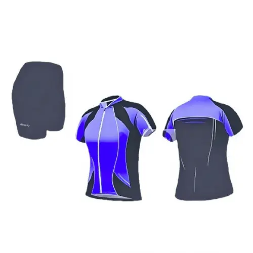 Molde Digital Kit Ciclismo Feminino Camiseta e Short P ao Xg