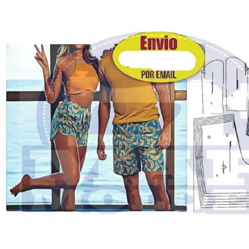 Molde Digital Kit Short Masculino e Feminino Por Email
