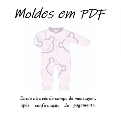Molde Digital Macacão Pijama Feminino De Inverno Adulto