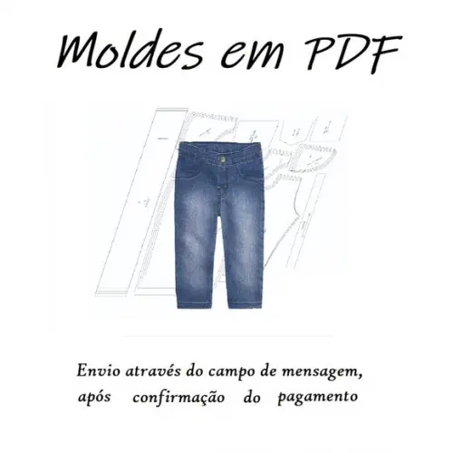 Molde Digital Modelagem De Calça Jeans Bebê