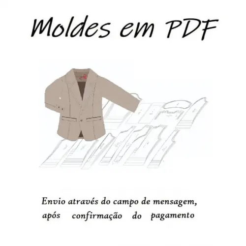 Molde Digital Modelagem de Blazer Masculino Infantil