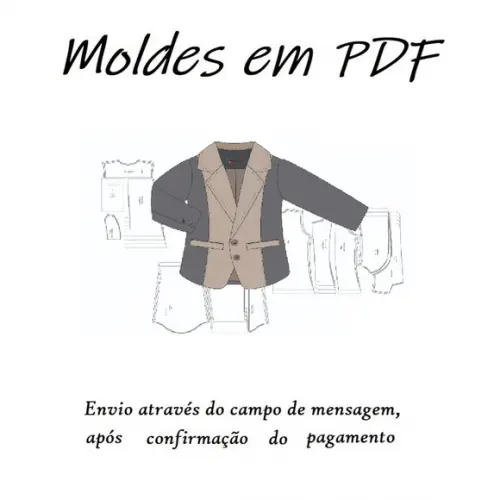 Molde Digital Modelagem De Blazer Infantil Alfaiataria