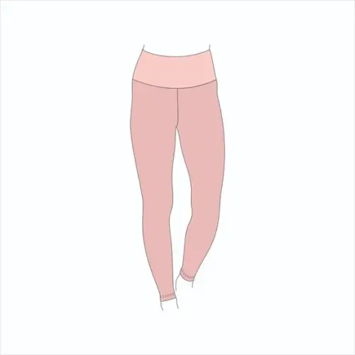 Molde Digital Modelagem de Calça Legging Cós Alto Infantil