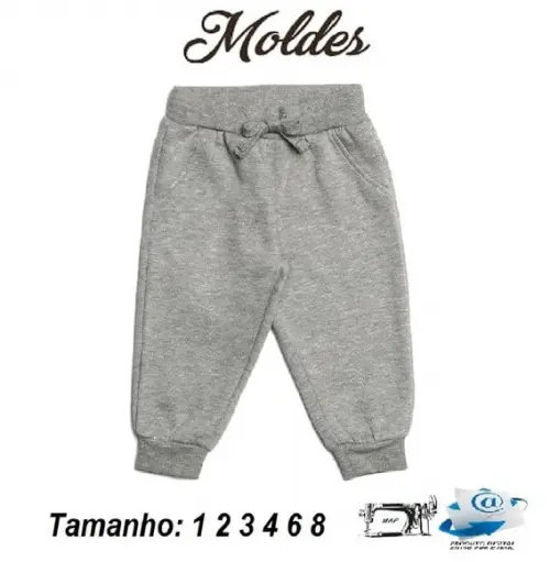 Molde Digital Modelagem de Calça Moletom Infantil