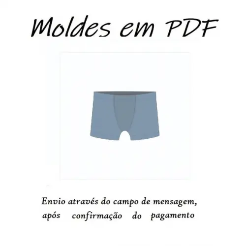 Molde Digital Modelagem De Cueca Box Infantil
