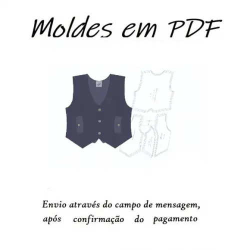 Molde Digital Modelagem de Colete com Forro Bebê