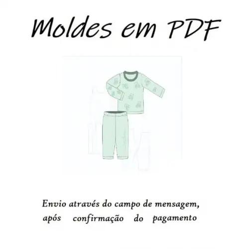 Molde Digital Modelagem De Pijama Bebê De Inverno