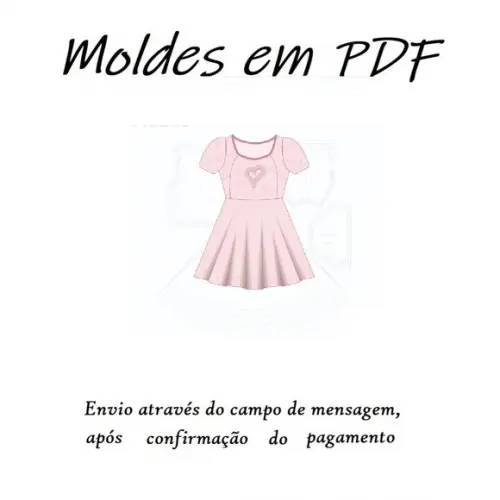 Molde Digital Modelagem de Vestido Adulto