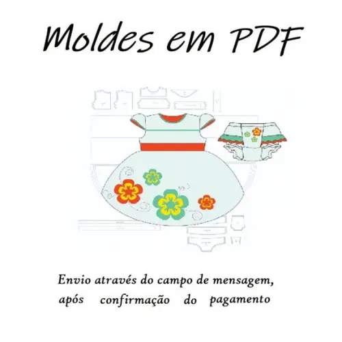 Molde Digital Modelagem De Vestido De Festa Infantil