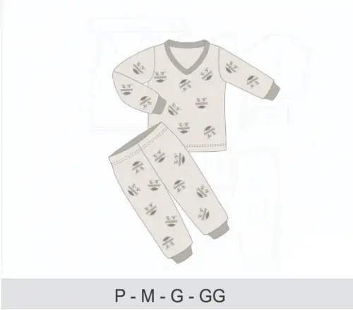 Molde Digital Modelagem para Pijama Bebê de Inverno