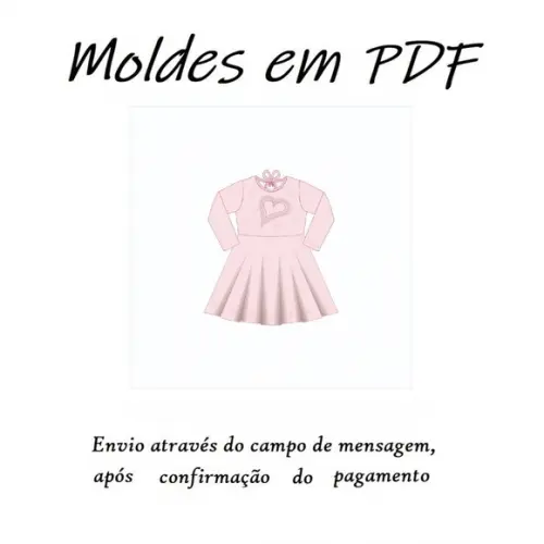 Molde Digital Modelagem De Vestido Saia Semi Godê Infantil