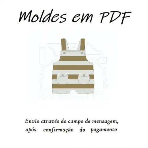 Molde Digital Parajardineira Bebê E Infantil Com Bolso
