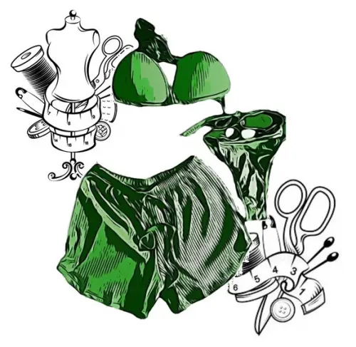 Molde Digital pdf Biquini + Short Praia P ao Gg #282