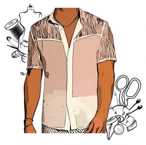 Molde Digital pdf Camisa Masc com Renda P ao Xxg #376