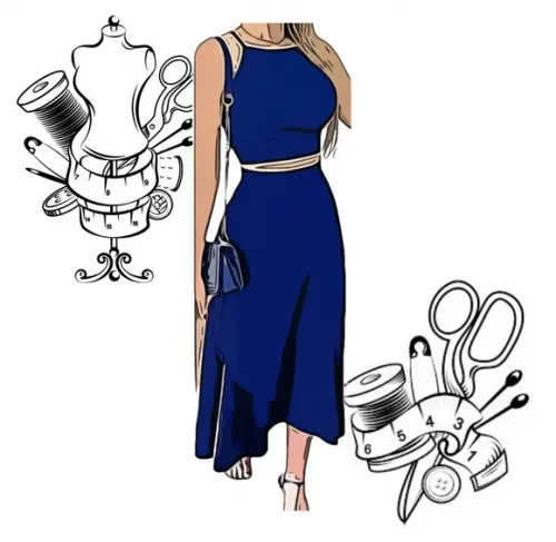 Molde Digital pdf Conjunto Saia e Cropped P ao Gg #402