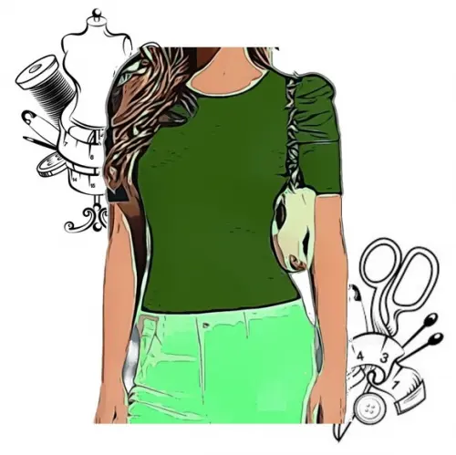 Molde Digital pdf de Blusa Manga Princesa P ao Xxg #370