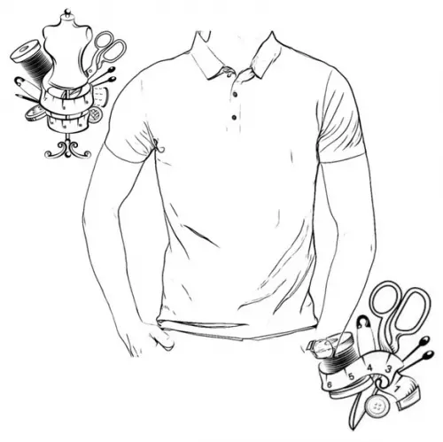 Molde Digital pdf de Polo Masc Slim P ao Xxg #375