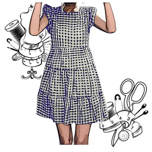 Molde Digital pdf de Vestido 3 Marias P ao Xg #511