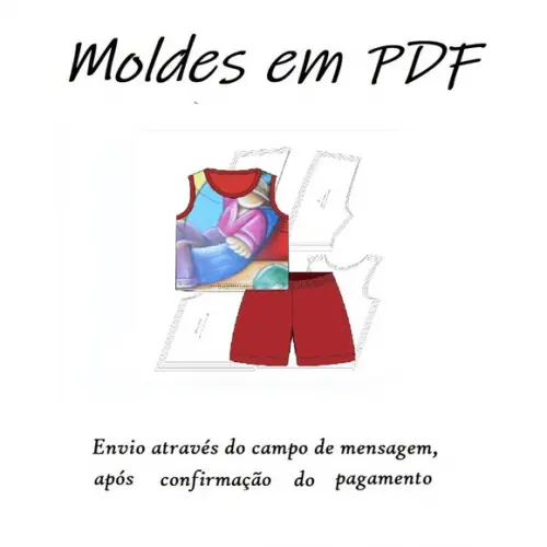 Molde Digital Pijama Infantil Bebê De Simples Modelagem
