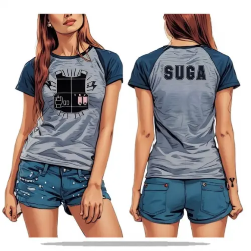 Molde em pdf de Baby Look Fem Raglan do Pp ao Gg