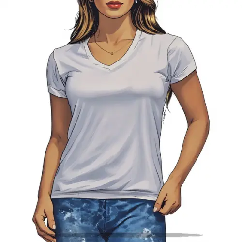 Molde em pdf de Baby Look Gola V Fem T Shirt do Pp ao Gg