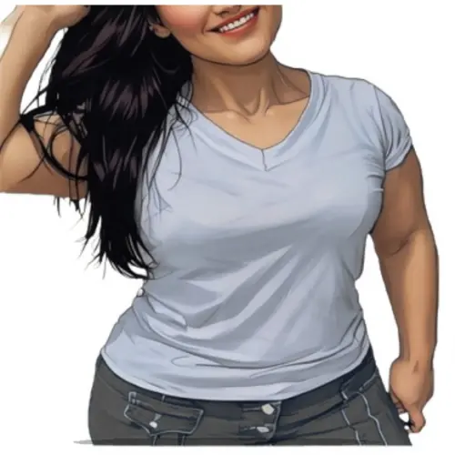 Molde em pdf de Babylook m Curta Gola V Plus Size Gg ao G5