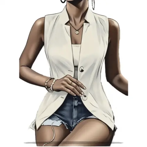 Molde em pdf de Blazer Fem sem Mangas do P ao Xxg