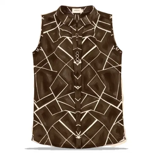 Molde em pdf de Blusa Feminina Gola Padre Regata P ao Xxg