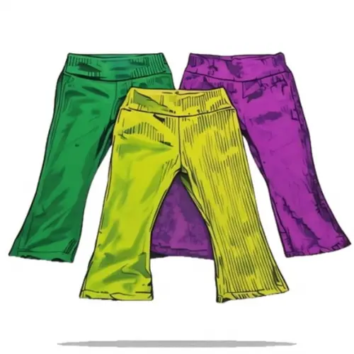 Molde em pdf de Calça Flare Bebê P ao Gg