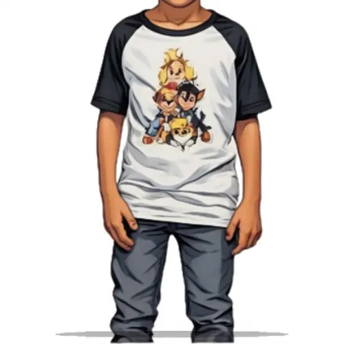 Molde em pdf de Camisa Camiseta Infantil Raglan 2 a 16 Anos