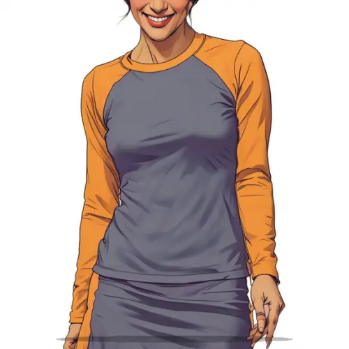 Molde em pdf de Camiseta Feminina Proteção Uv P ao Xxg